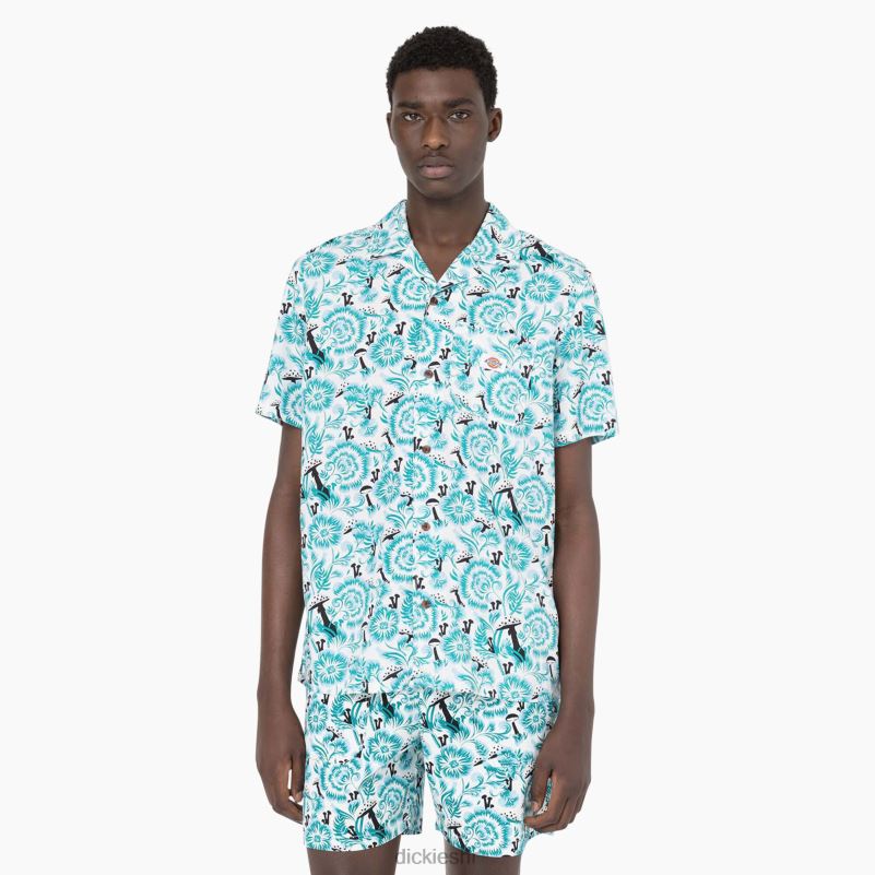 Roseburg majica kratkih rukava muškarci Dickies plavi cvjetni print (gg2) 6BPL6588 odjeća