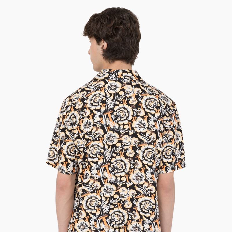 Roseburg majica kratkih rukava muškarci Dickies smeđi cvjetni print (bg2) 6BPL6587 odjeća