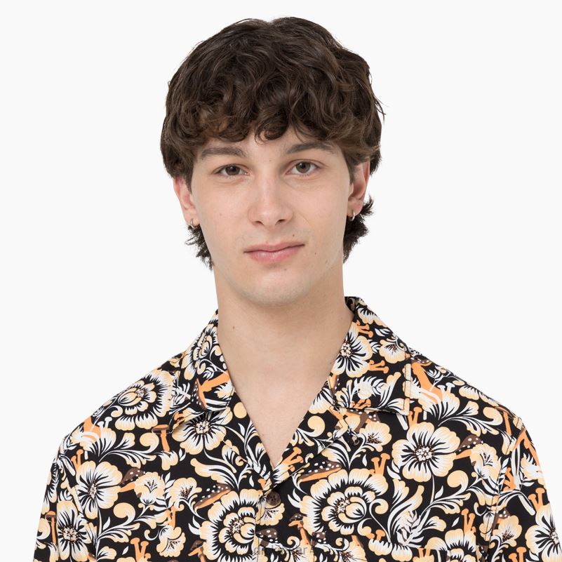 Roseburg majica kratkih rukava muškarci Dickies smeđi cvjetni print (bg2) 6BPL6587 odjeća