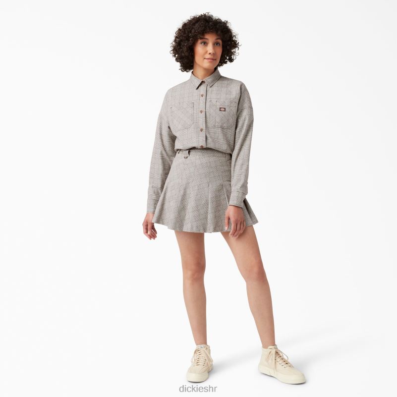 bakerhill prevelika košulja žene Dickies smeđi karirani (bp3) 6BPL62102 odjeća