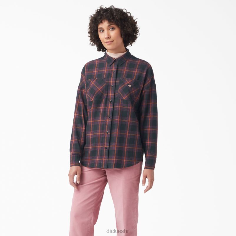 bakerhill prevelika košulja žene Dickies vino/crno karirano (bpn) 6BPL62101 odjeća