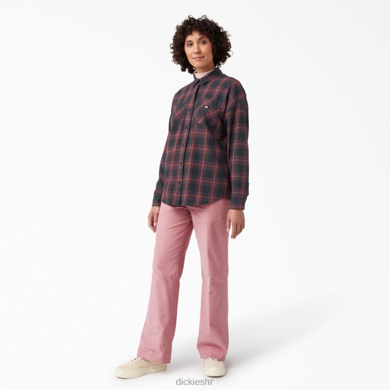 bakerhill prevelika košulja žene Dickies vino/crno karirano (bpn) 6BPL62101 odjeća