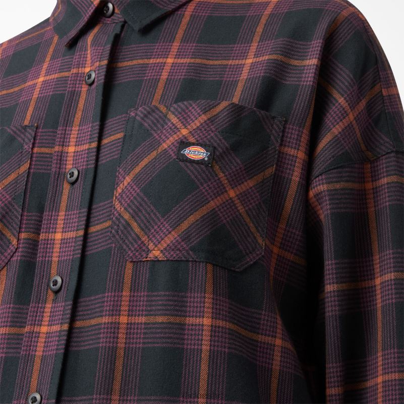 bakerhill prevelika košulja žene Dickies vino/crno karirano (bpn) 6BPL62101 odjeća