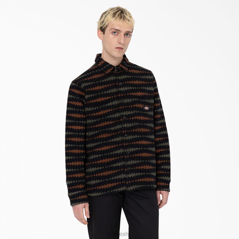 falkville majica dugih rukava muškarci Dickies crno/vojničko zelena (bmn) 6BPL6939 odjeća