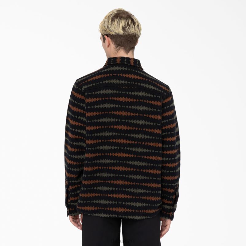 falkville majica dugih rukava muškarci Dickies crno/vojničko zelena (bmn) 6BPL6939 odjeća