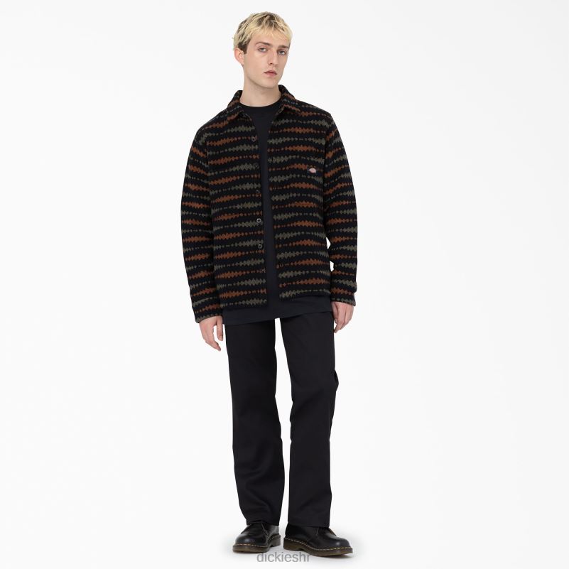 falkville majica dugih rukava muškarci Dickies crno/vojničko zelena (bmn) 6BPL6939 odjeća