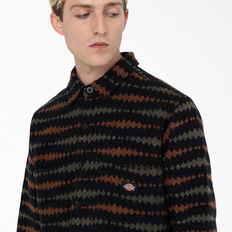 falkville majica dugih rukava muškarci Dickies crno/vojničko zelena (bmn) 6BPL6939 odjeća