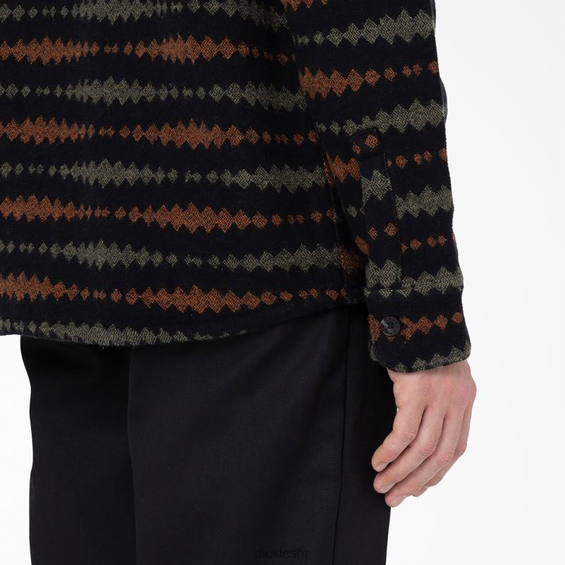 falkville majica dugih rukava muškarci Dickies crno/vojničko zelena (bmn) 6BPL6939 odjeća