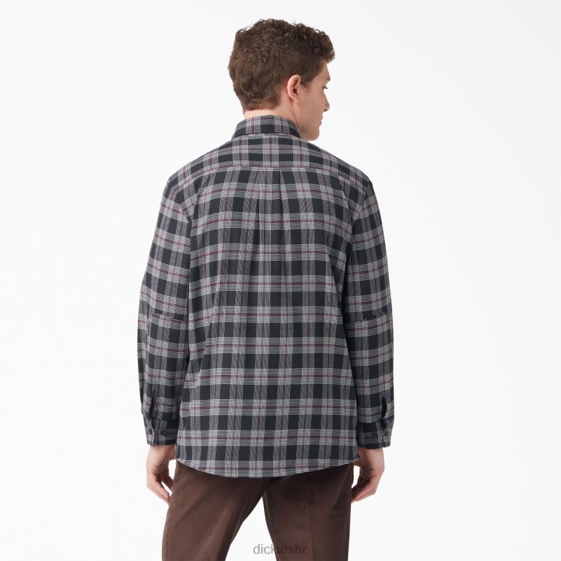 flanelska košulja dugih rukava muškarci Dickies vino/crni karirani (bpe) 6BPL6780 odjeća