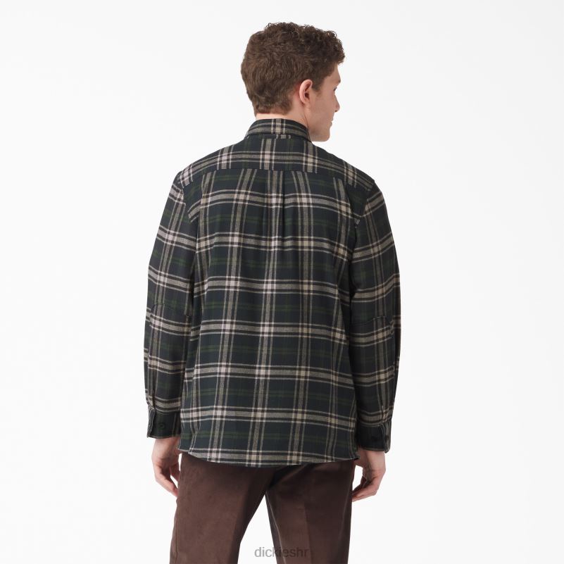 flanelska košulja dugih rukava muškarci Dickies zeleno/crno karirano (npg) 6BPL6781 odjeća