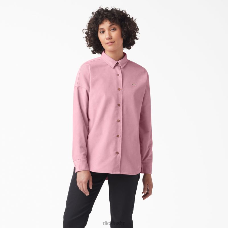 halleville prevelika košulja od samta žene Dickies lisičarka (f2g) 6BPL62185 odjeća