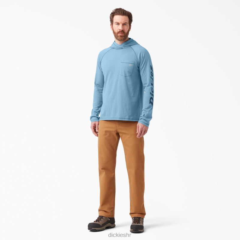 majica za sunčanje performansi hlađenja muškarci Dickies prašnjavo plava (dl) 6BPL6653 odjeća