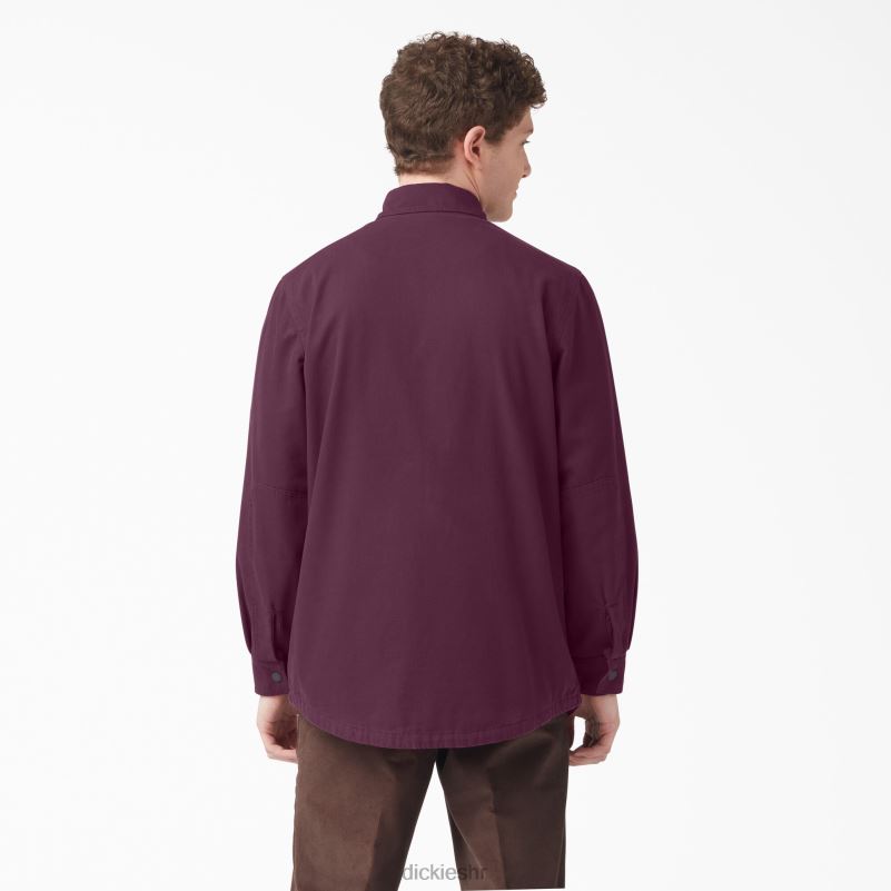 patka košulja s flanelskom postavom dugih rukava muškarci Dickies vino od grožđa (gw9) 6BPL6864 odjeća