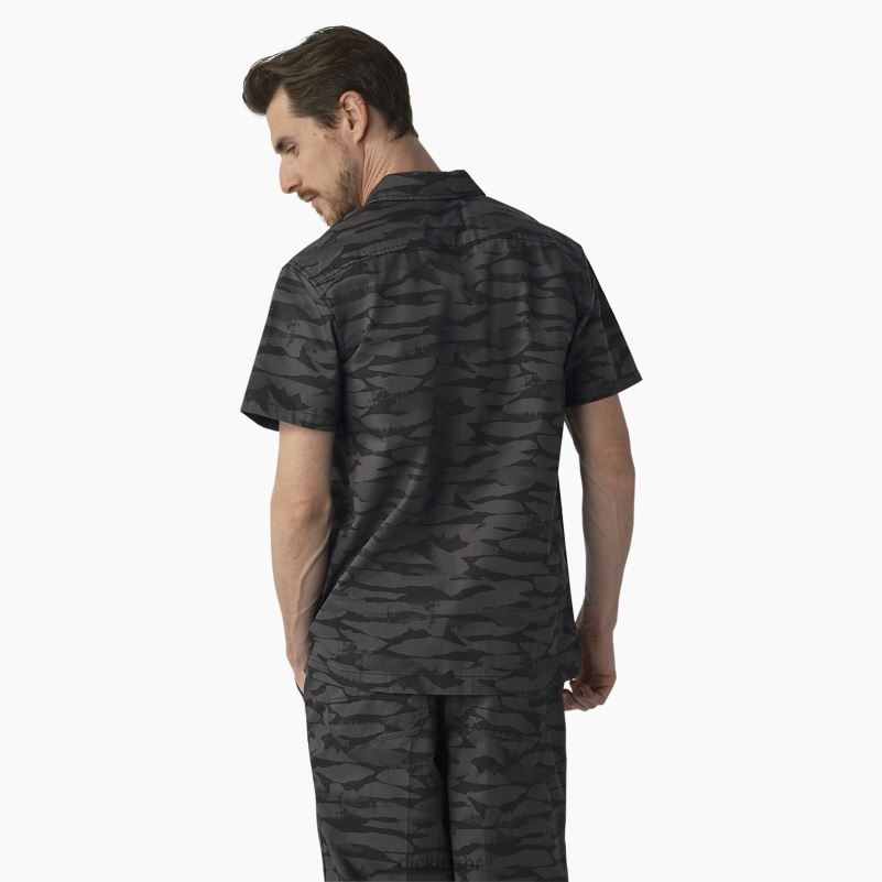 skateboarding cooling majica opuštenog kroja muškarci Dickies crni betonski kamuflaž (bnc) 6BPL6824 odjeća