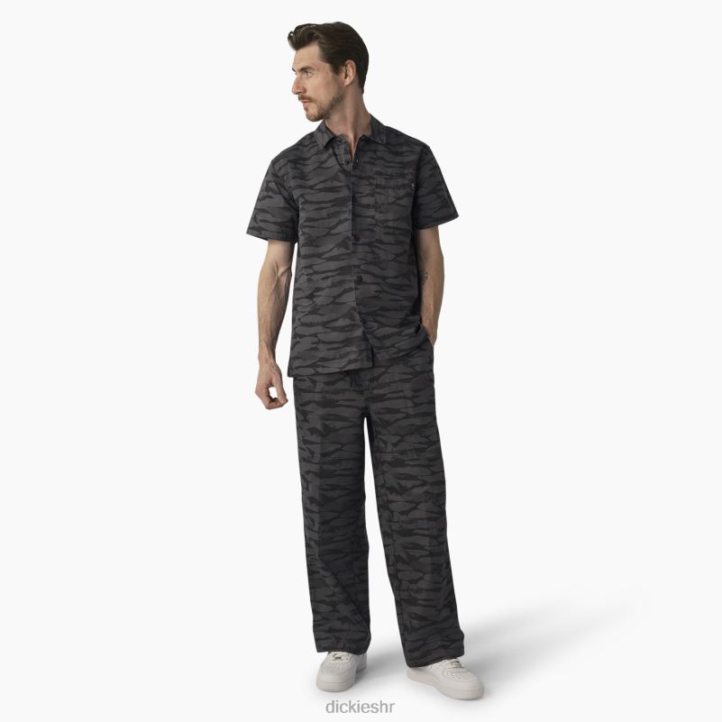 skateboarding cooling majica opuštenog kroja muškarci Dickies crni betonski kamuflaž (bnc) 6BPL6824 odjeća