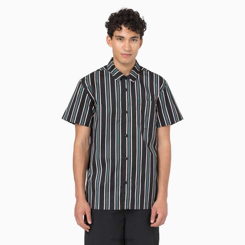 skateboarding cooling majica opuštenog kroja muškarci Dickies lincoln zelena/crna pruga (nbs) 6BPL6825 odjeća