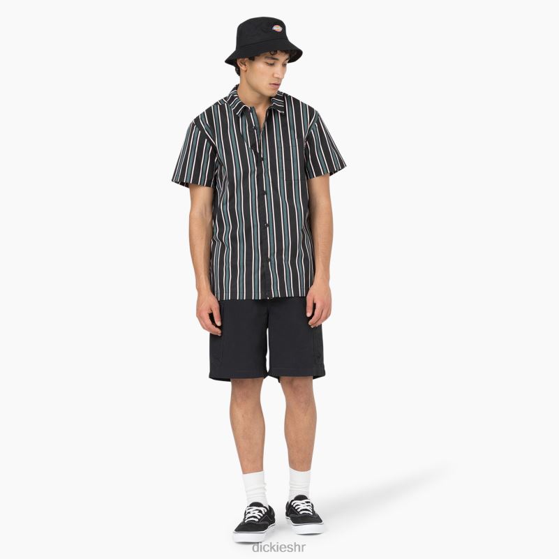 skateboarding cooling majica opuštenog kroja muškarci Dickies lincoln zelena/crna pruga (nbs) 6BPL6825 odjeća