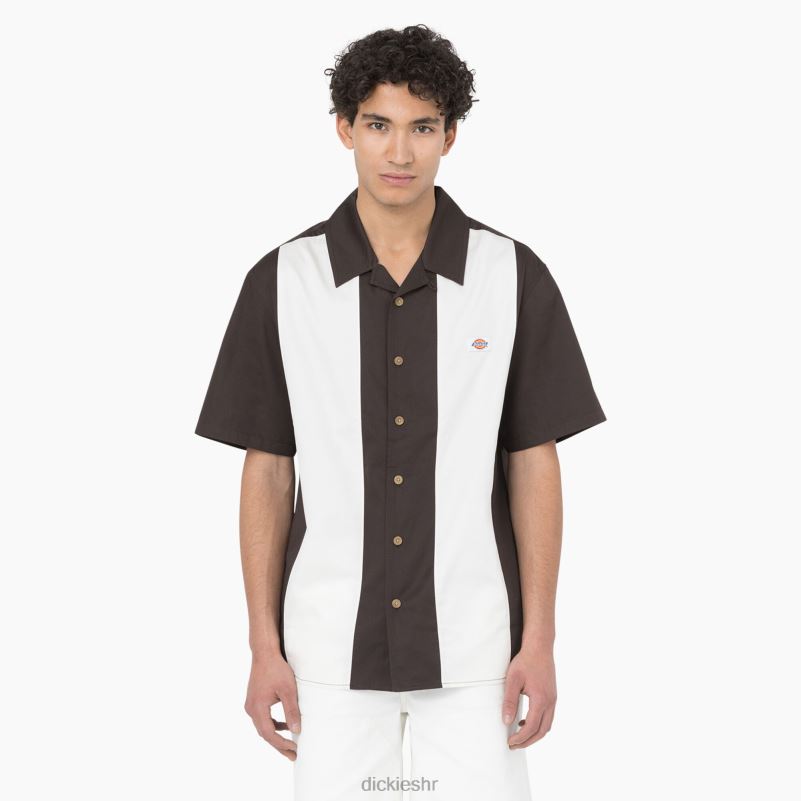 westover majica kratkih rukava muškarci Dickies tamno smeđa (db) 6BPL6784 odjeća