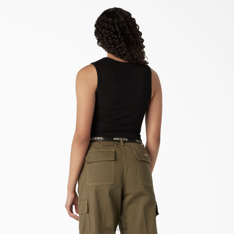grafička skraćena majica bez rukava žene Dickies crna (kbk) 6BPL62112 odjeća