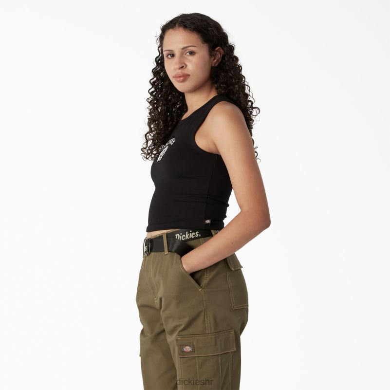 grafička skraćena majica bez rukava žene Dickies crna (kbk) 6BPL62112 odjeća