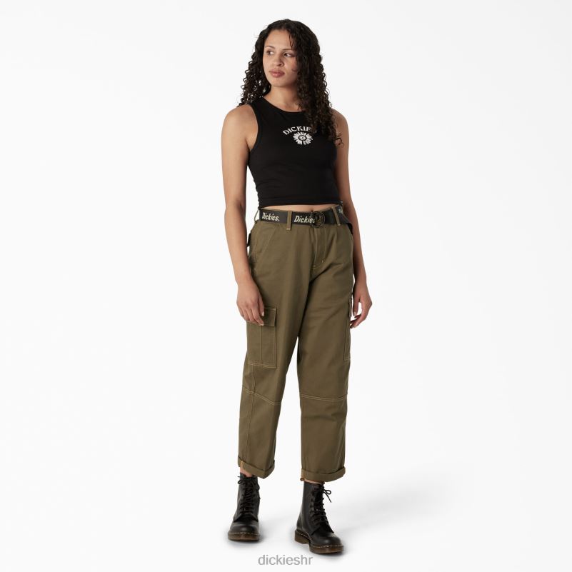 grafička skraćena majica bez rukava žene Dickies crna (kbk) 6BPL62112 odjeća