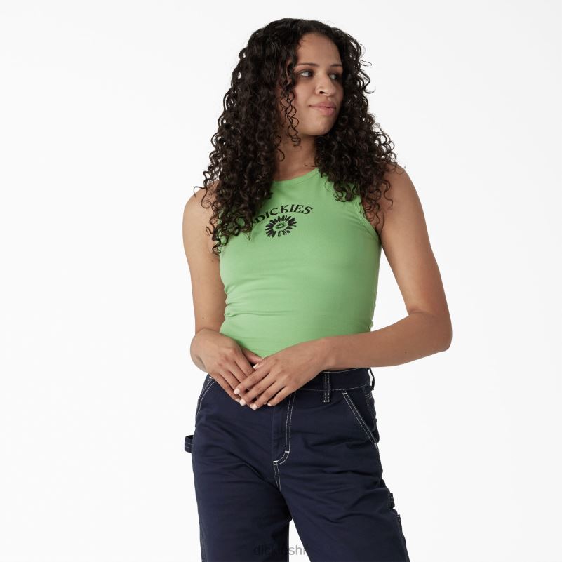 grafička skraćena majica bez rukava žene Dickies jabučna metvica (ar2) 6BPL62111 odjeća