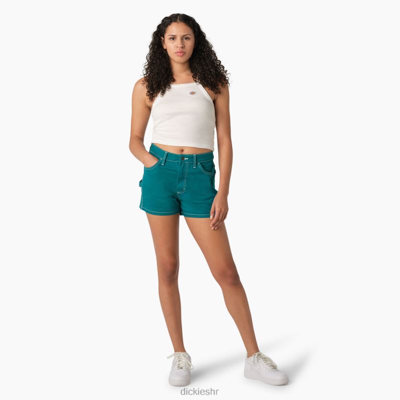 rebrasta pletena skraćena majica bez rukava žene Dickies bijelo (wh) 6BPL62088 odjeća
