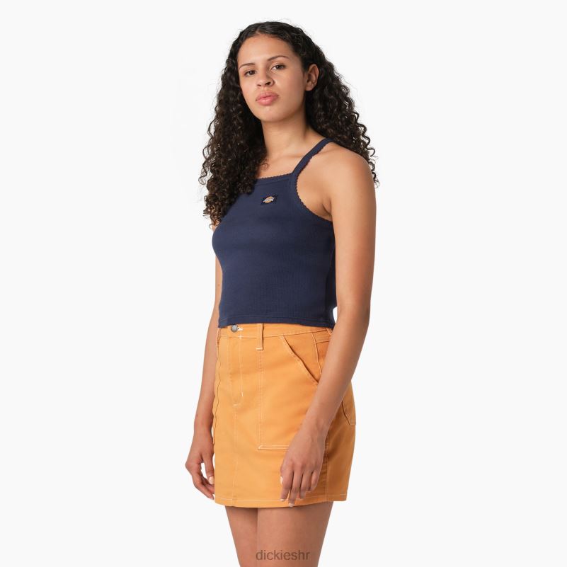 rebrasta pletena skraćena majica bez rukava žene Dickies mornarska tinta (ik) 6BPL62083 odjeća