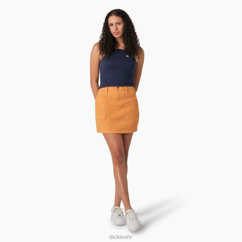 rebrasta pletena skraćena majica bez rukava žene Dickies mornarska tinta (ik) 6BPL62083 odjeća