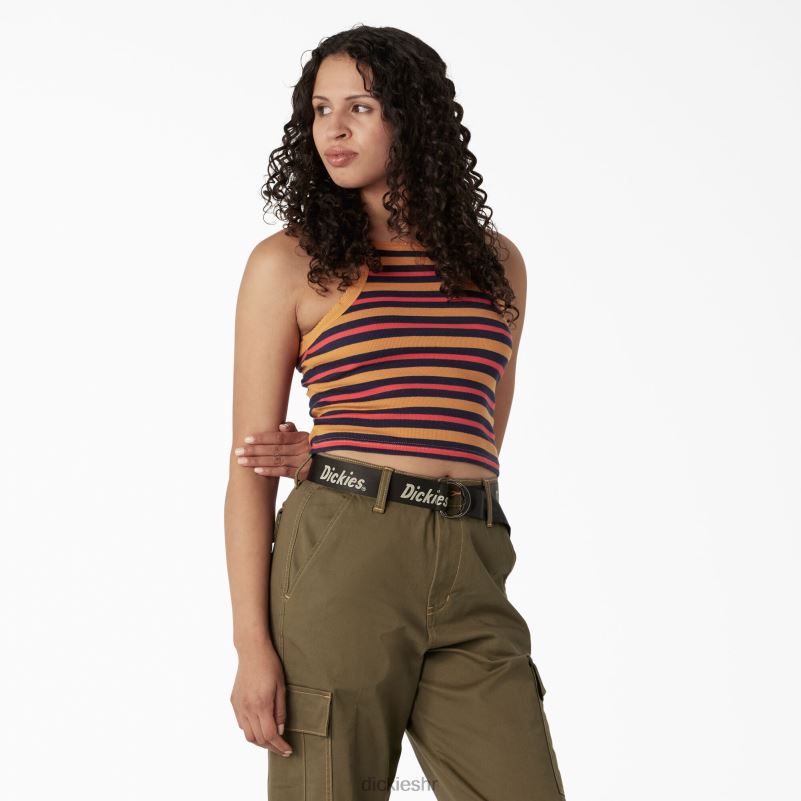rebrasta pletena skraćena majica bez rukava žene Dickies nugget ljetna svjetla pruga (ng) 6BPL62084 odjeća