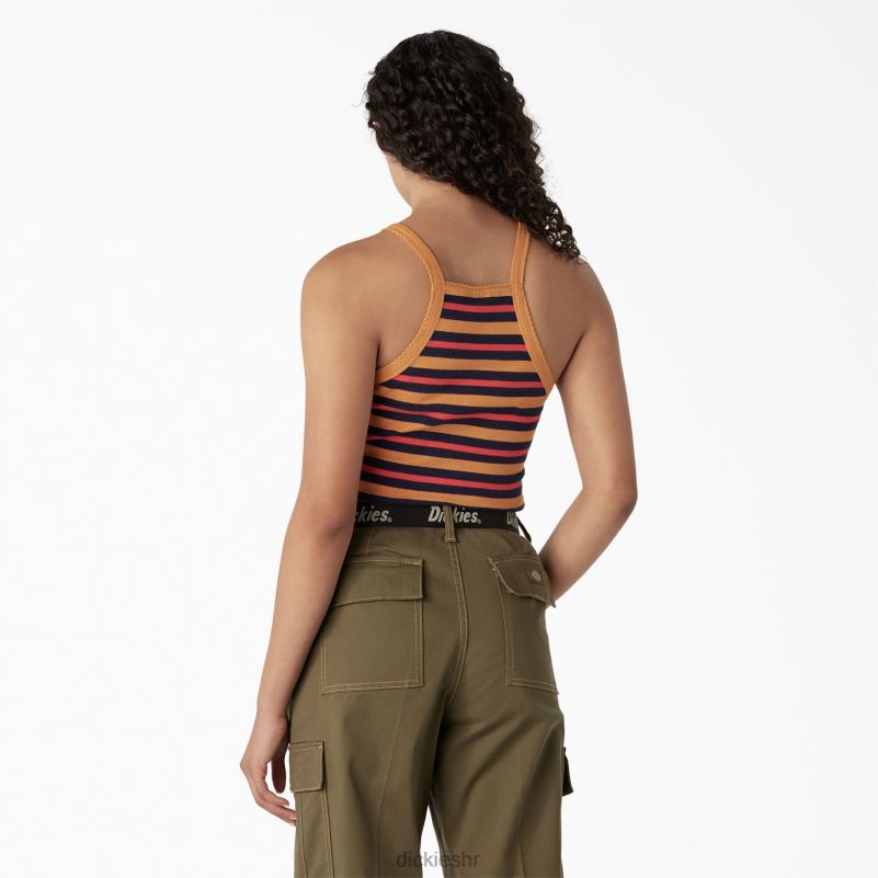 rebrasta pletena skraćena majica bez rukava žene Dickies nugget ljetna svjetla pruga (ng) 6BPL62084 odjeća