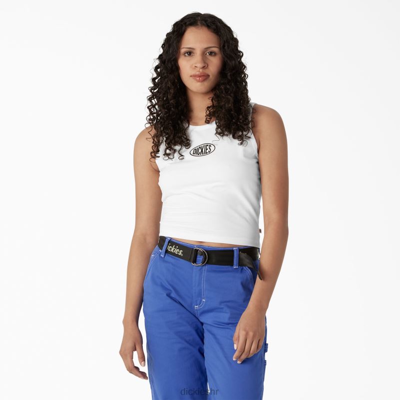skraćena majica s trkaćim leđima žene Dickies bijelo (wh) 6BPL62173 odjeća