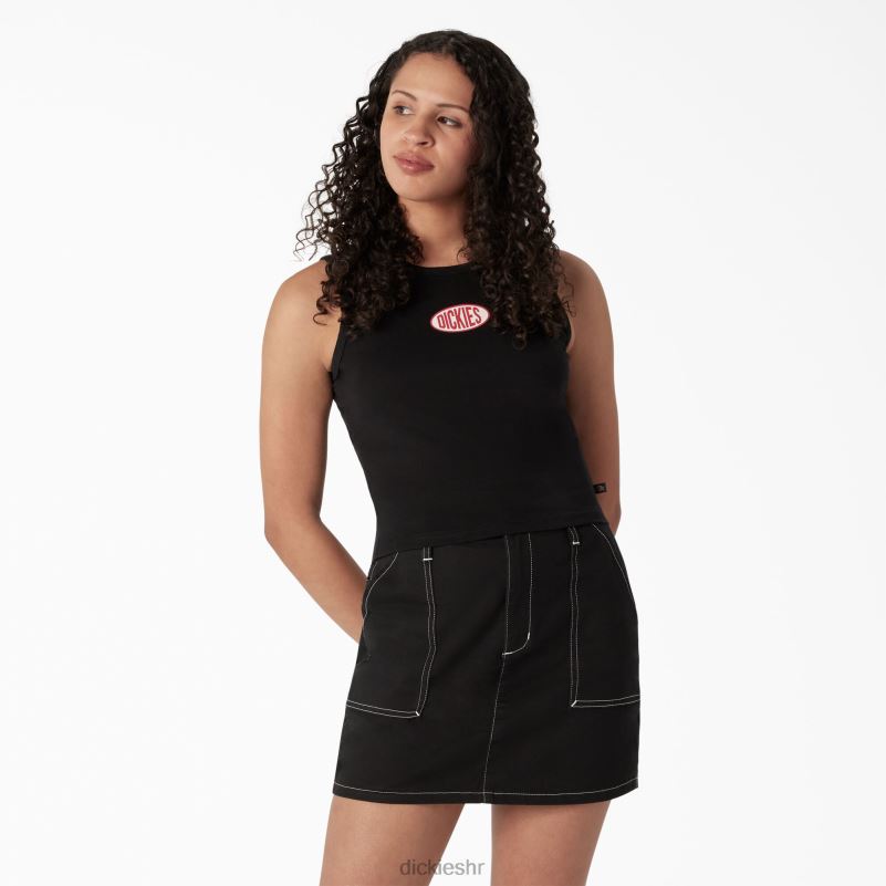 skraćena majica s trkaćim leđima žene Dickies crna (kbk) 6BPL62171 odjeća