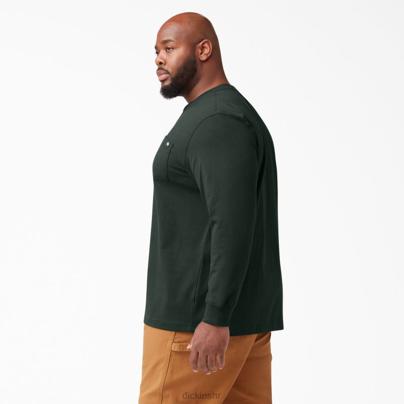 Henley majica dugih rukava teške kategorije muškarci Dickies lovačko zeleno (gh) 6BPL6697 odjeća