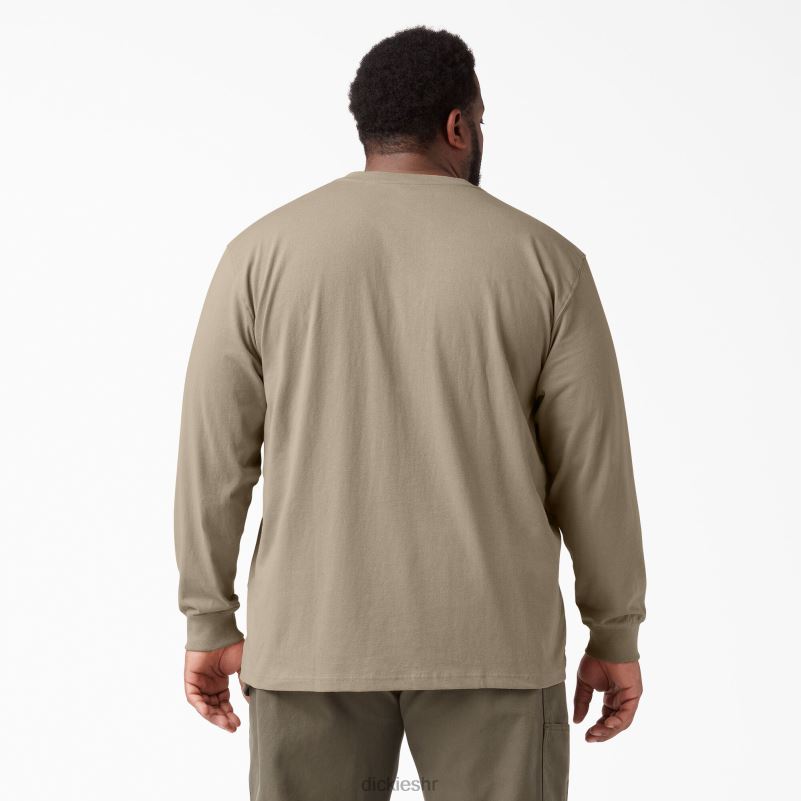 Henley majica dugih rukava teške kategorije muškarci Dickies pustinjski pijesak (ds) 6BPL6696 odjeća