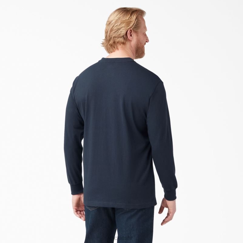 Henley majica dugih rukava teške kategorije muškarci Dickies tamnoplava (dn) 6BPL6695 odjeća