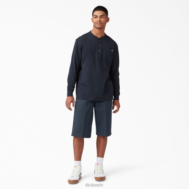 Henley majica dugih rukava teške kategorije muškarci Dickies tamnoplava (dn) 6BPL6695 odjeća