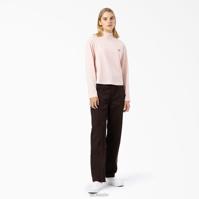 Mapleton majica dugih rukava s visokim ovratnikom žene Dickies svijetlo ružičasta (bpi) 6BPL61984 odjeća