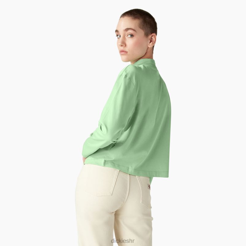 Mapleton majica dugih rukava s visokim ovratnikom žene Dickies tiho zeleno (qg2) 6BPL61986 odjeća