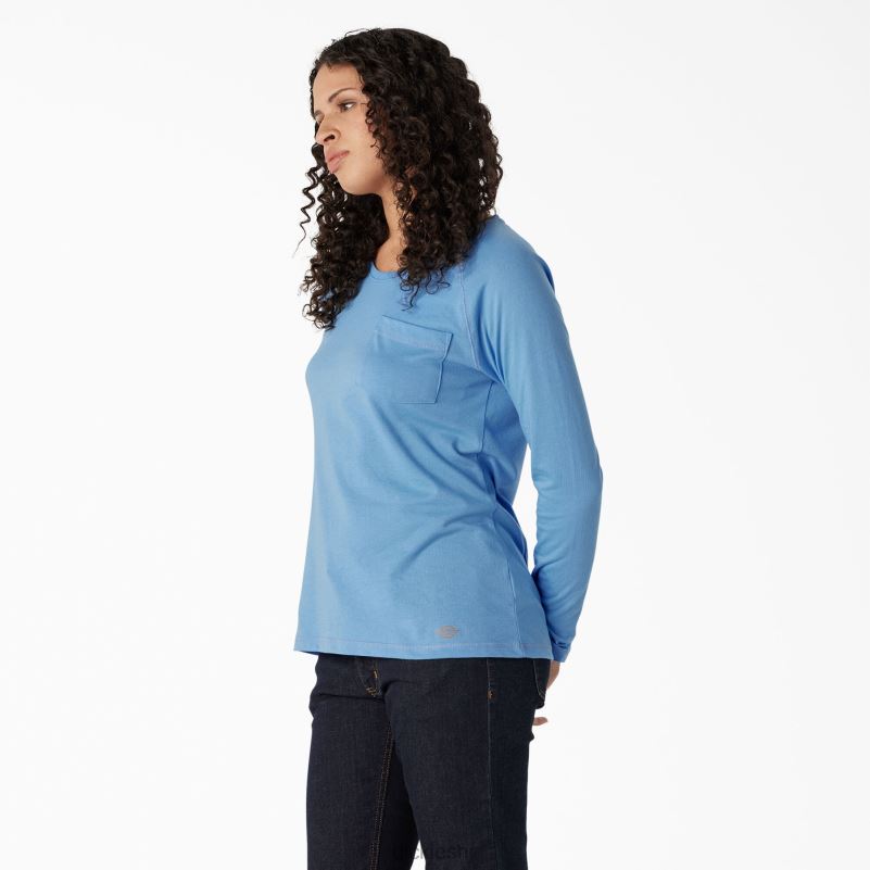 cool majica dugih rukava žene Dickies azurno plava (ab2) 6BPL61627 odjeća