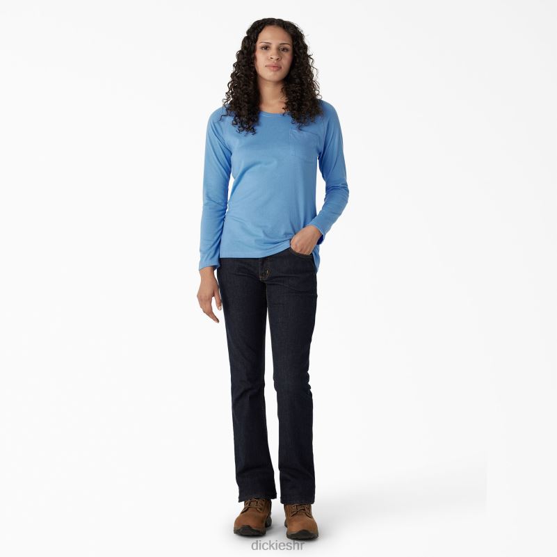 cool majica dugih rukava žene Dickies azurno plava (ab2) 6BPL61627 odjeća