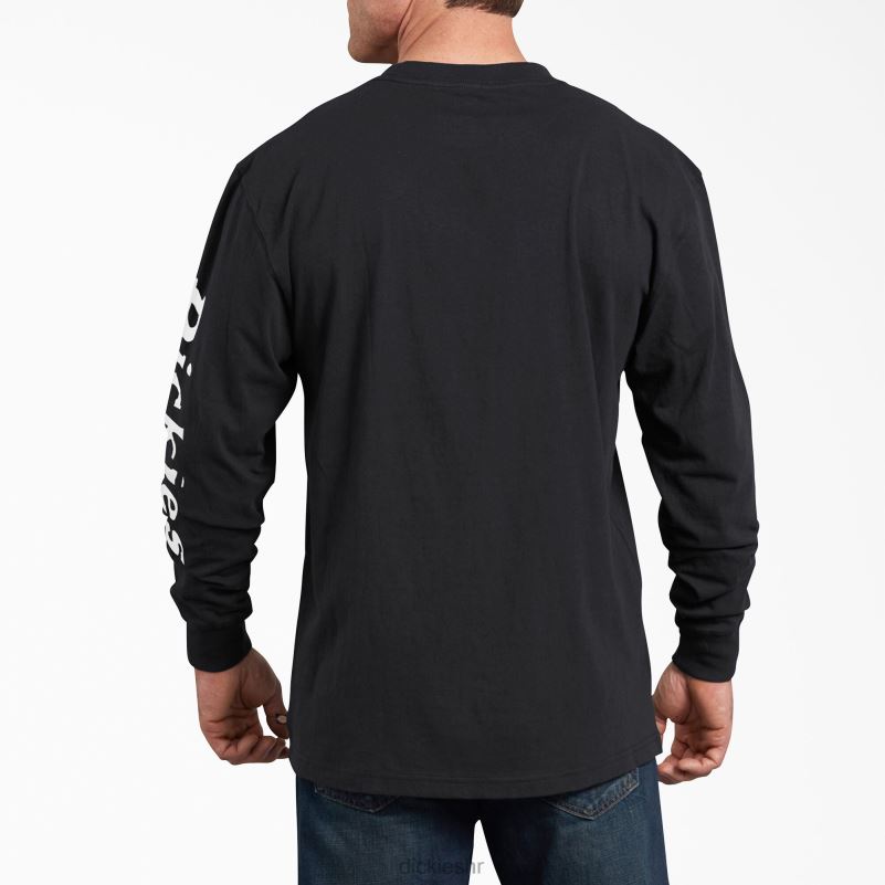 grafička majica dugih rukava muškarci Dickies crna (bk) 6BPL6765 odjeća