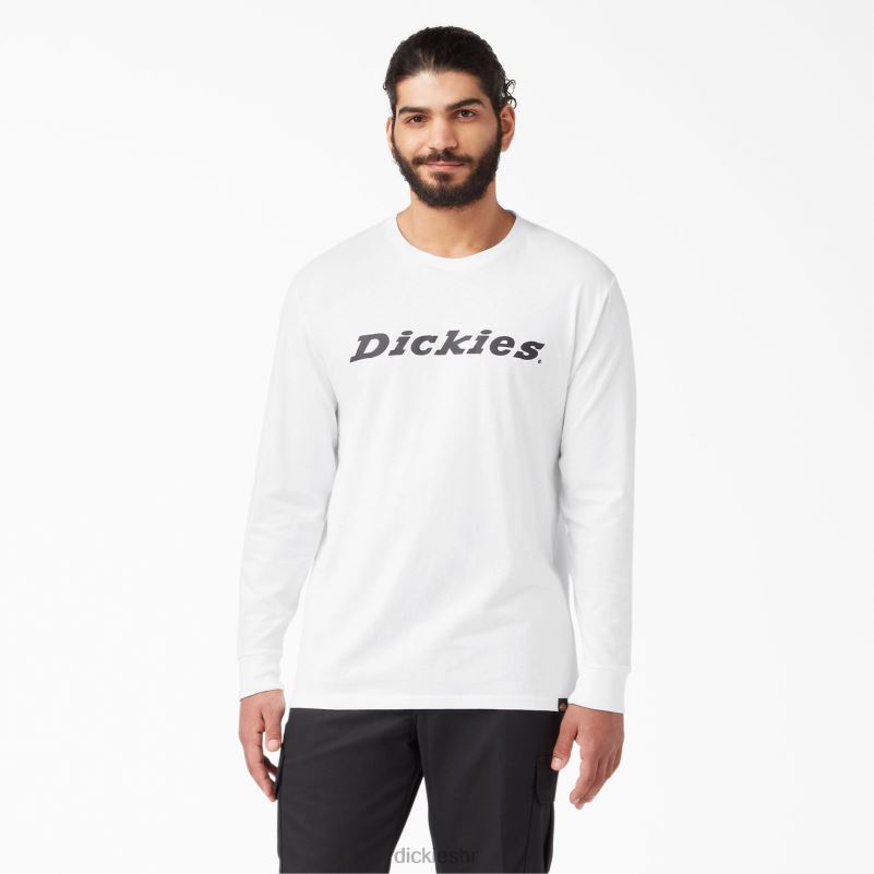grafička majica dugih rukava uobičajenog kroja muškarci Dickies bijelo (ah) 6BPL6948 odjeća