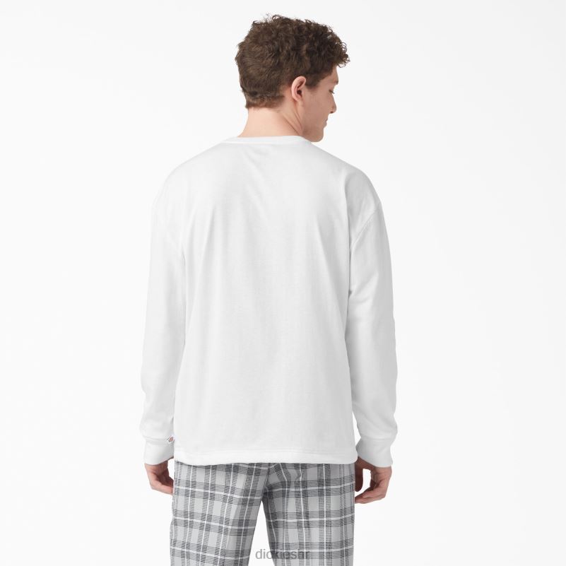 henley majica dugih rukava muškarci Dickies bijelo (wh) 6BPL6810 odjeća