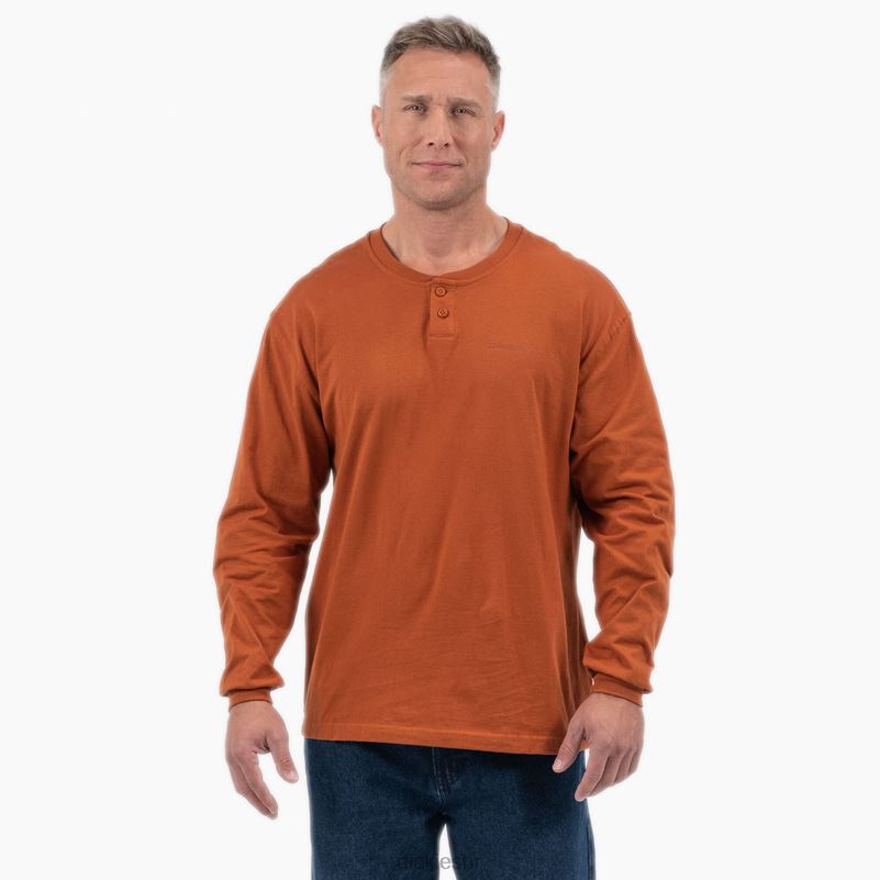 henley majica dugih rukava muškarci Dickies medenjak smeđi (tj.) 6BPL6807 odjeća