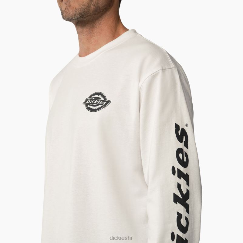 majica s logom teške kategorije dugih rukava muškarci Dickies bijelo (wh) 6BPL6872 odjeća