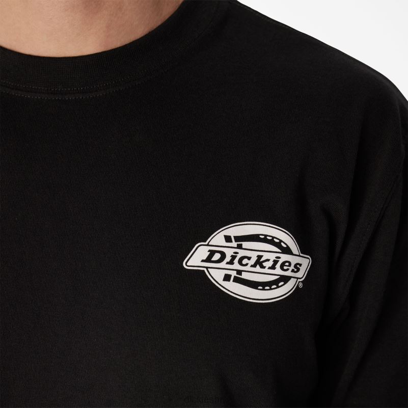 majica s logom teške kategorije dugih rukava muškarci Dickies crna (kbk) 6BPL6870 odjeća