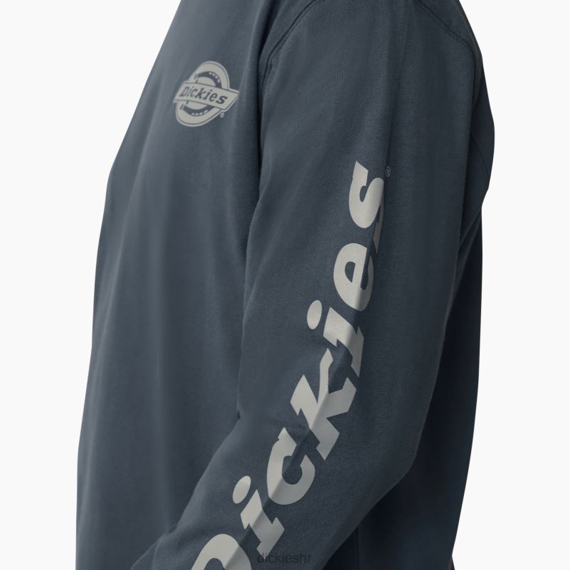 majica s logom teške kategorije dugih rukava muškarci Dickies zračno plava (af) 6BPL6867 odjeća