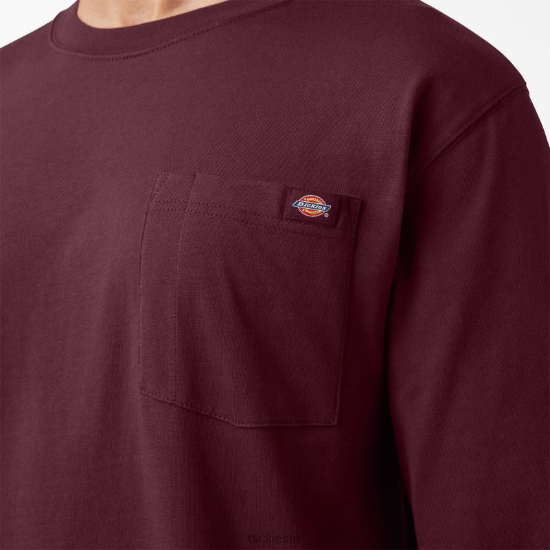 majica s logotipom dugih rukava muškarci Dickies bordo (od) 6BPL6889 odjeća