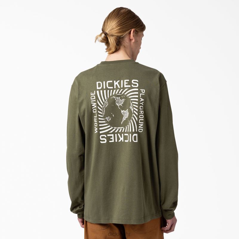 marbury majica dugih rukava muškarci Dickies vojno zelena (ml) 6BPL6920 odjeća